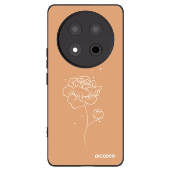Picasee silikónový čierny obal pre Honor Magic7 Lite 5G - Peonies