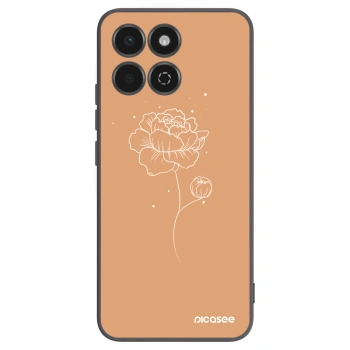 Picasee silikónový čierny obal pre Honor 200 Smart 5G - Peonies