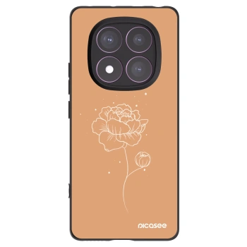 Picasee silikónový čierny obal pre Xiaomi Redmi Note 14 Pro 4G - Peonies