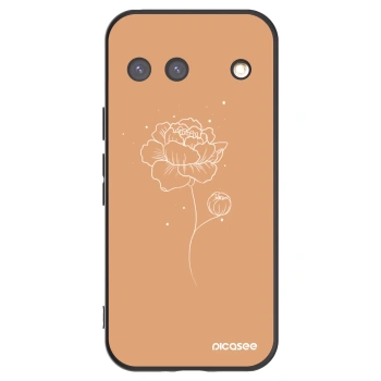 Picasee silikónový čierny obal pre Google Pixel 9 - Peonies