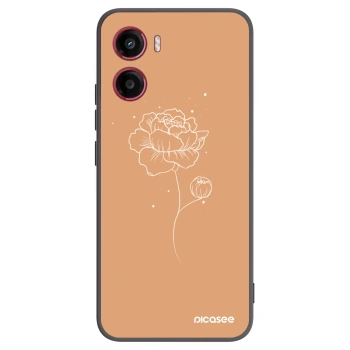 Picasee silikónový čierny obal pre Motorola Moto G05 - Peonies