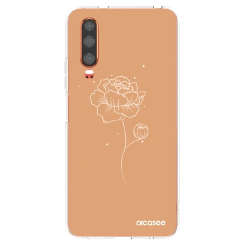 Picasee silikónový prehľadný obal pre Huawei P30 - Peonies
