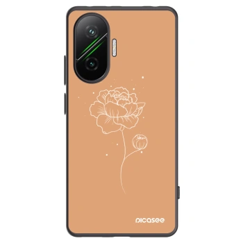 Picasee silikónový čierny obal pre Xiaomi Poco F7 5G - Peonies