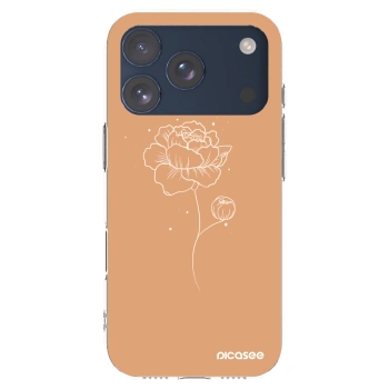 Picasee silikónový prehľadný obal pre Apple iPhone 17 Pro - Peonies