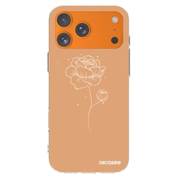 Picasee silikónový prehľadný obal pre Apple iPhone 17 Pro Max - Peonies