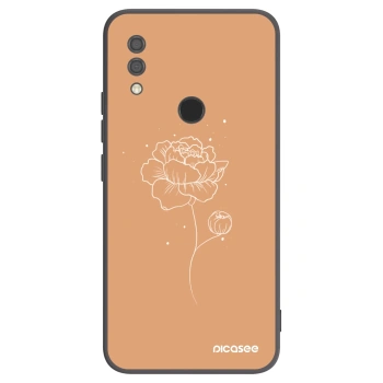 Picasee silikónový čierny obal pre Xiaomi Redmi 7 - Peonies