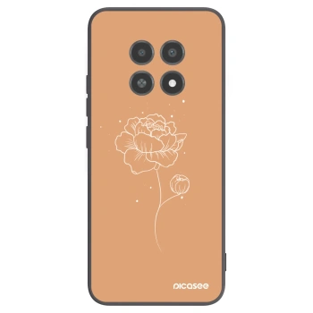 Picasee silikónový čierny obal pre Realme 12X - Peonies