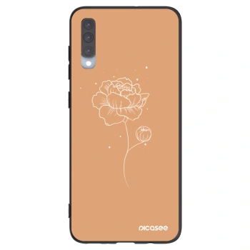 Picasee silikónový čierny obal pre Samsung Galaxy A70 A705F - Peonies