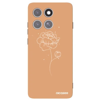 Picasee silikónový čierny obal pre Motorola Edge 60 Pro - Peonies