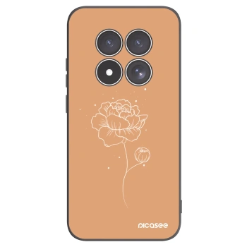 Picasee silikónový čierny obal pre Xiaomi Redmi Note 15 Pro 4G - Peonies