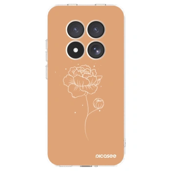 Picasee silikónový prehľadný obal pre Xiaomi Redmi Note 15 Pro 4G - Peonies