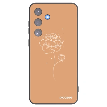 Picasee silikónový čierny obal pre Samsung Galaxy S25 FE 5G - Peonies
