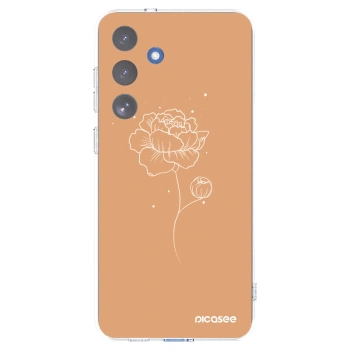 Picasee silikónový prehľadný obal pre Samsung Galaxy S25 FE 5G - Peonies