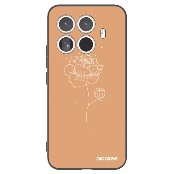 Picasee silikónový čierny obal pre Xiaomi 15T Pro - Peonies