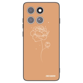 Picasee silikónový čierny obal pre Motorola Edge 60 Fusion - Peonies