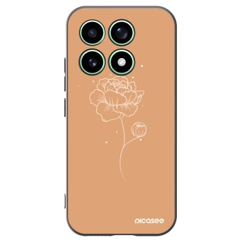 Picasee silikónový čierny obal pre Xiaomi 17 - Peonies