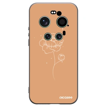 Picasee silikónový čierny obal pre Xiaomi 17 Ultra - Peonies