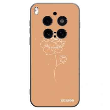 Picasee silikónový čierny obal pre Vivo X300 Pro - Peonies