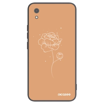 Picasee silikónový čierny obal pre Xiaomi Redmi 7A - Peonies