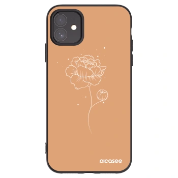 Picasee silikónový čierny obal pre Apple iPhone 11 - Peonies