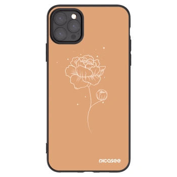 Picasee silikónový čierny obal pre Apple iPhone 11 Pro Max - Peonies
