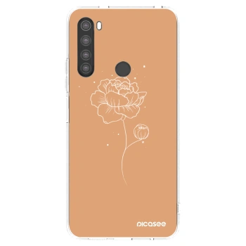 Picasee silikónový prehľadný obal pre Xiaomi Redmi Note 8 - Peonies