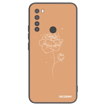 Picasee silikónový čierny obal pre Xiaomi Redmi Note 8 - Peonies