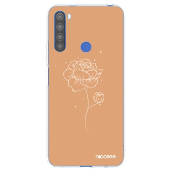 Picasee silikónový prehľadný obal pre Xiaomi Redmi Note 8T - Peonies