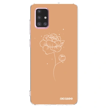 Picasee silikónový prehľadný obal pre Samsung Galaxy A71 A715F - Peonies
