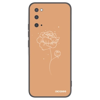 Picasee silikónový čierny obal pre Samsung Galaxy S20 G980F - Peonies