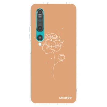Picasee silikónový prehľadný obal pre Xiaomi Mi 10 - Peonies