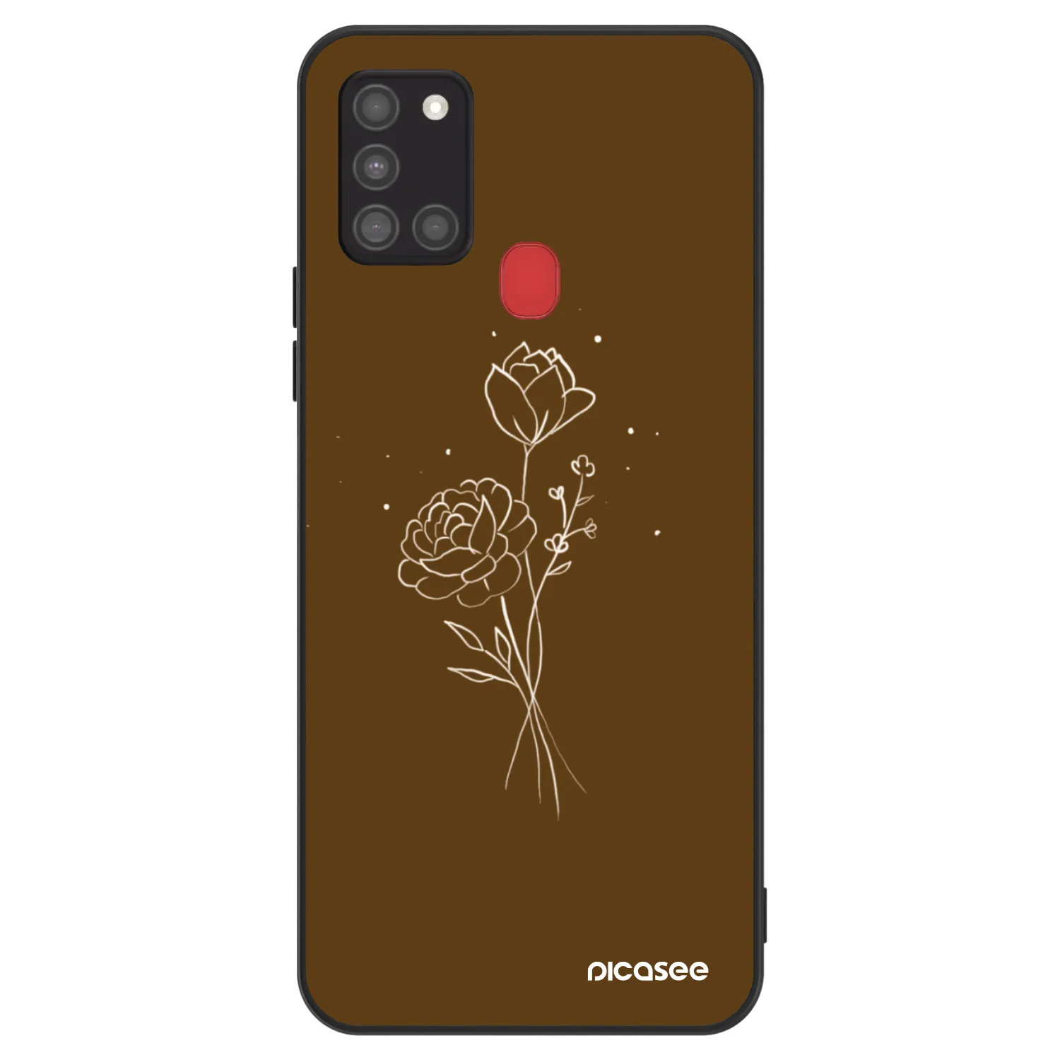 Picasee ULTIMATE CASE pro Samsung Galaxy A21s - Brown flowers
