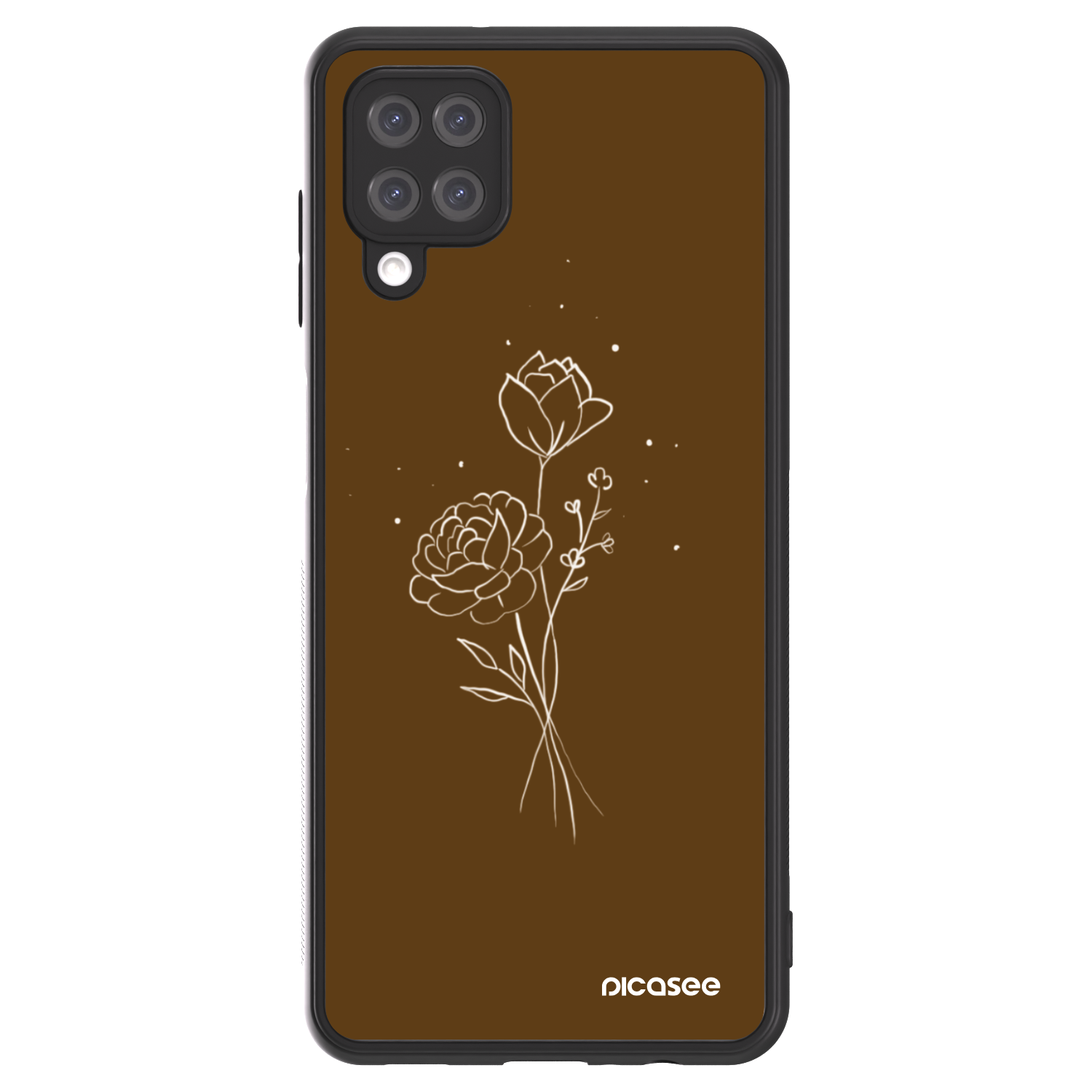 ULTIMATE CASE pro Samsung Galaxy A12 A125F - Brown flowers