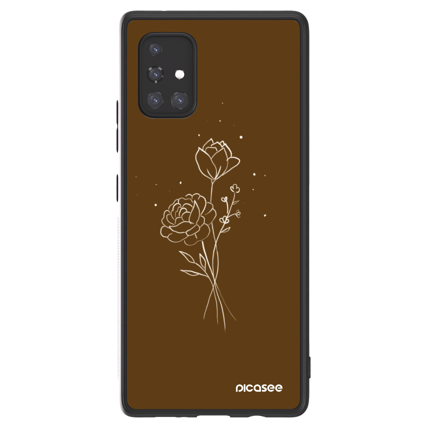 Picasee ULTIMATE CASE pro Samsung Galaxy A71 A715F - Brown flowers