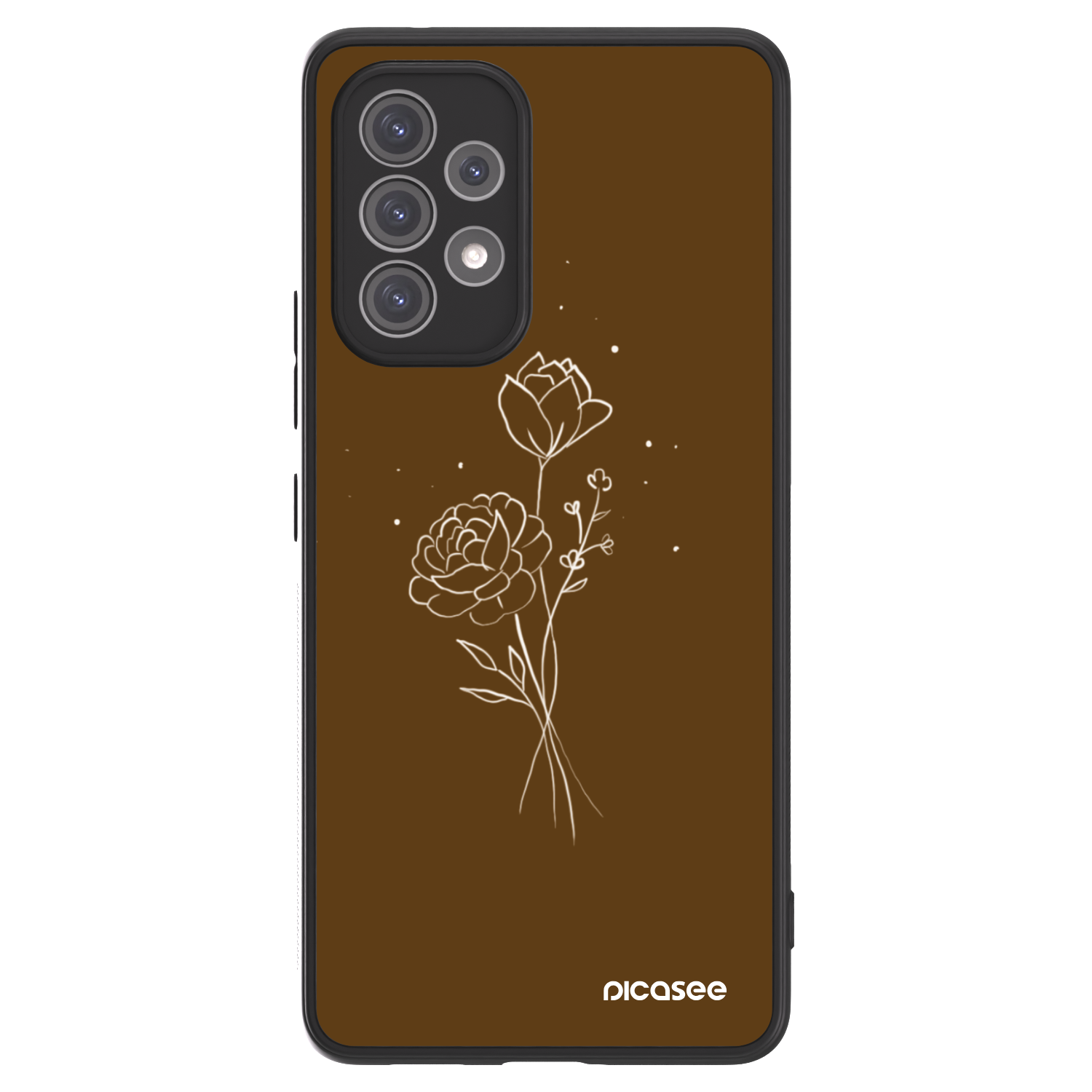 Picasee ULTIMATE CASE pro Samsung Galaxy A52 5G A525F - Brown flowers