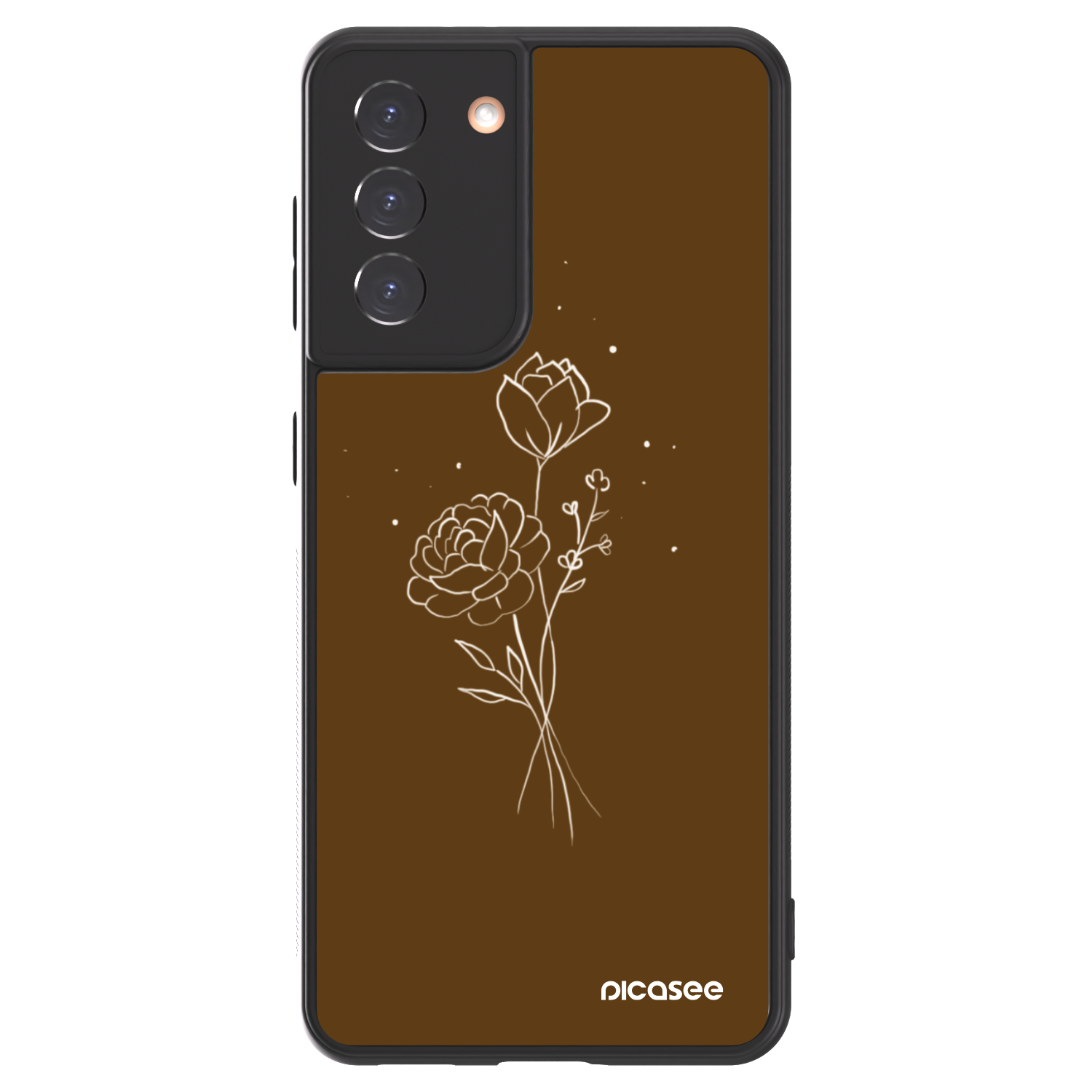 ULTIMATE CASE pro Samsung Galaxy S21 5G G991B - Brown flowers
