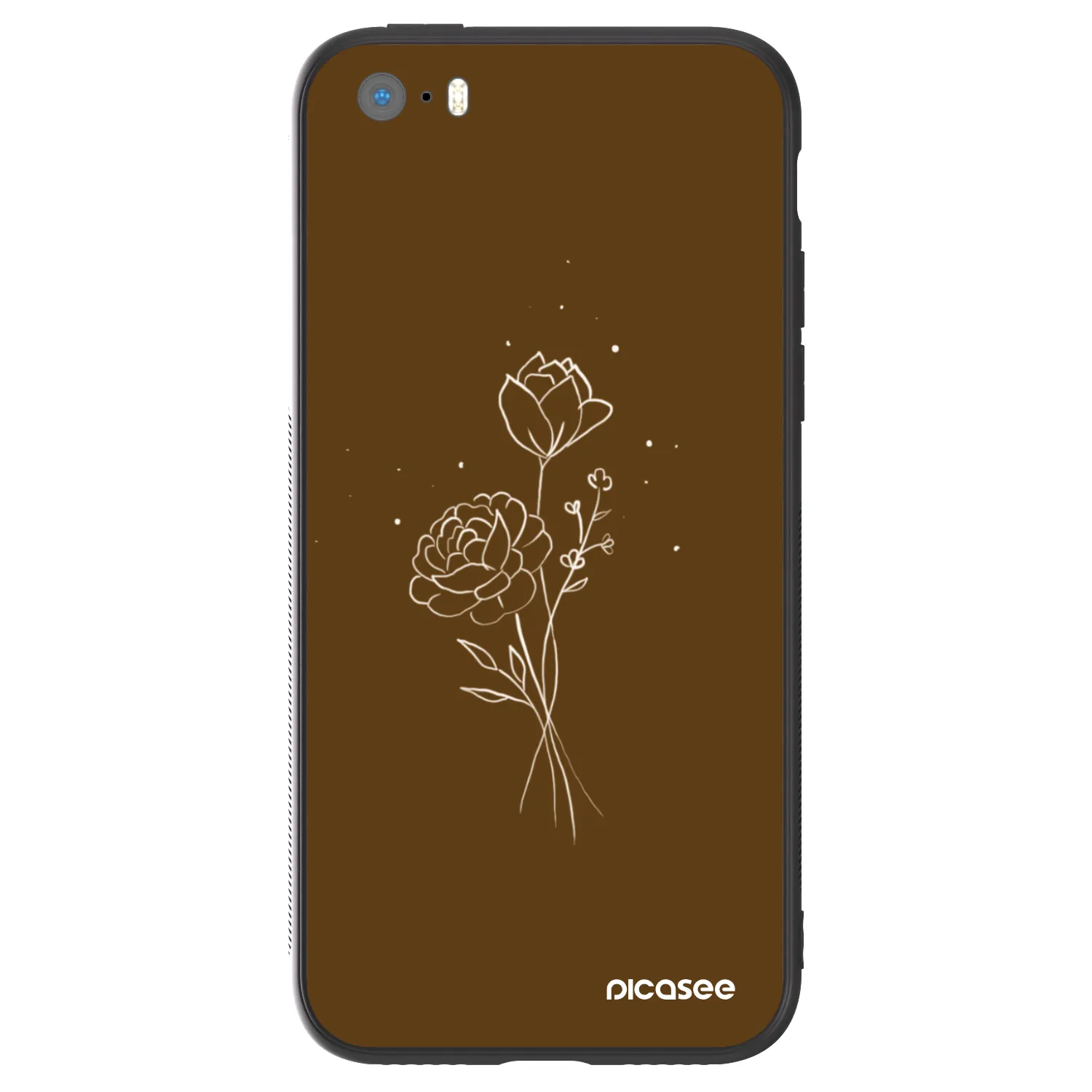 Picasee ULTIMATE CASE pro Apple iPhone 5/5S/SE - Brown flowers
