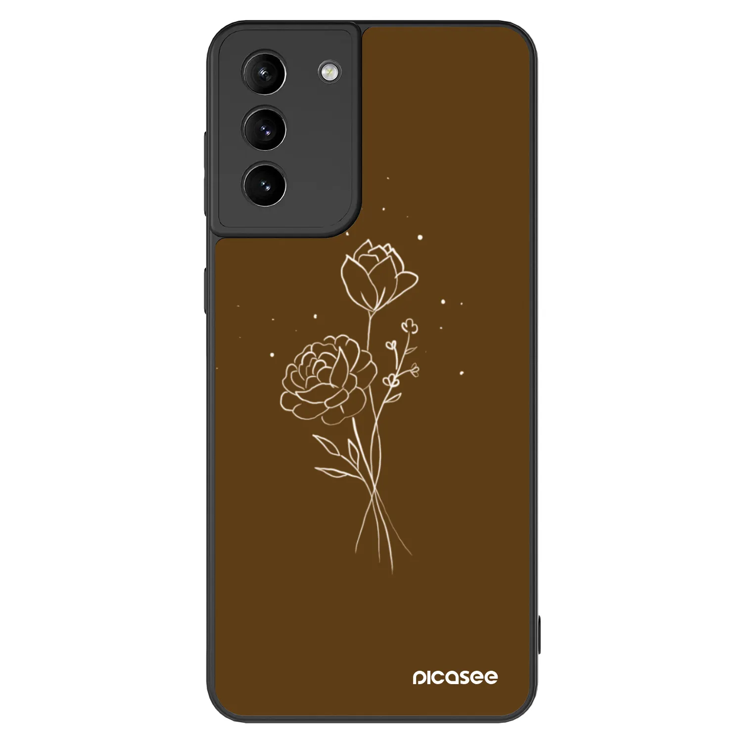 Picasee ULTIMATE CASE pro Samsung Galaxy S21+ 5G G996F - Brown flowers