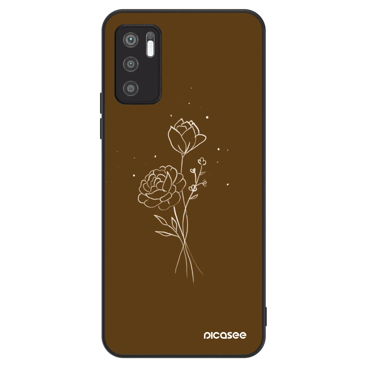 Picasee ULTIMATE CASE pro Xiaomi Redmi Note 10 5G - Brown flowers