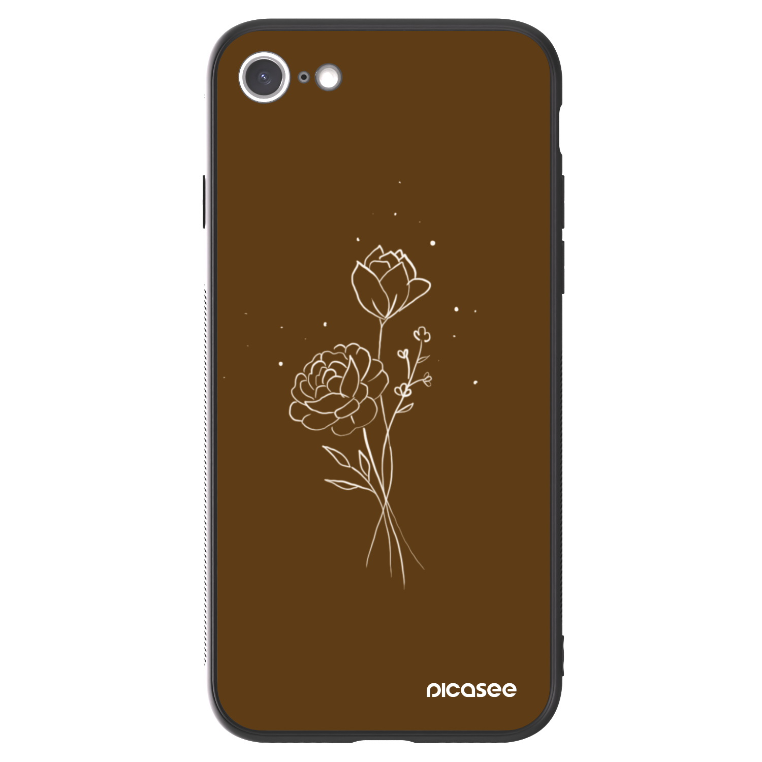 Picasee ULTIMATE CASE pro Apple iPhone SE 2020 - Brown flowers