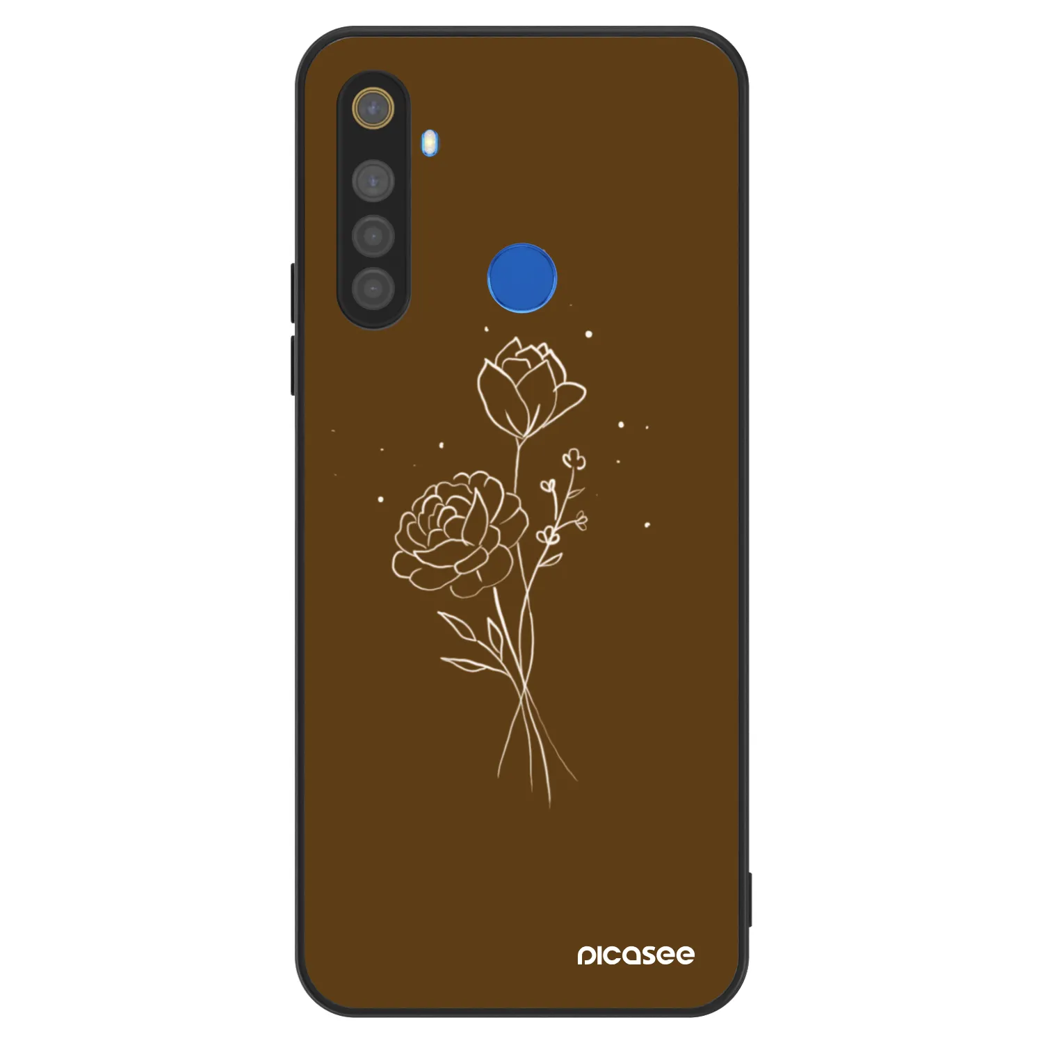 Picasee ULTIMATE CASE pro Realme 5 - Brown flowers