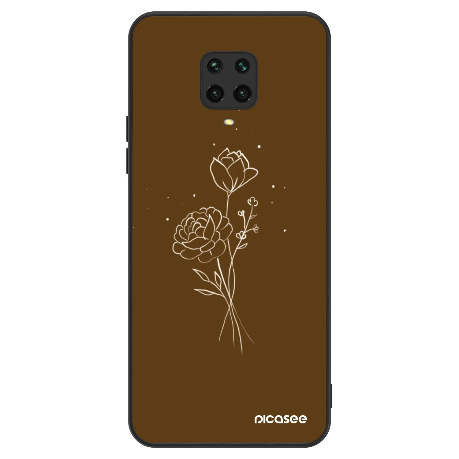 Picasee ULTIMATE CASE pro Xiaomi Redmi Note 9S - Brown flowers