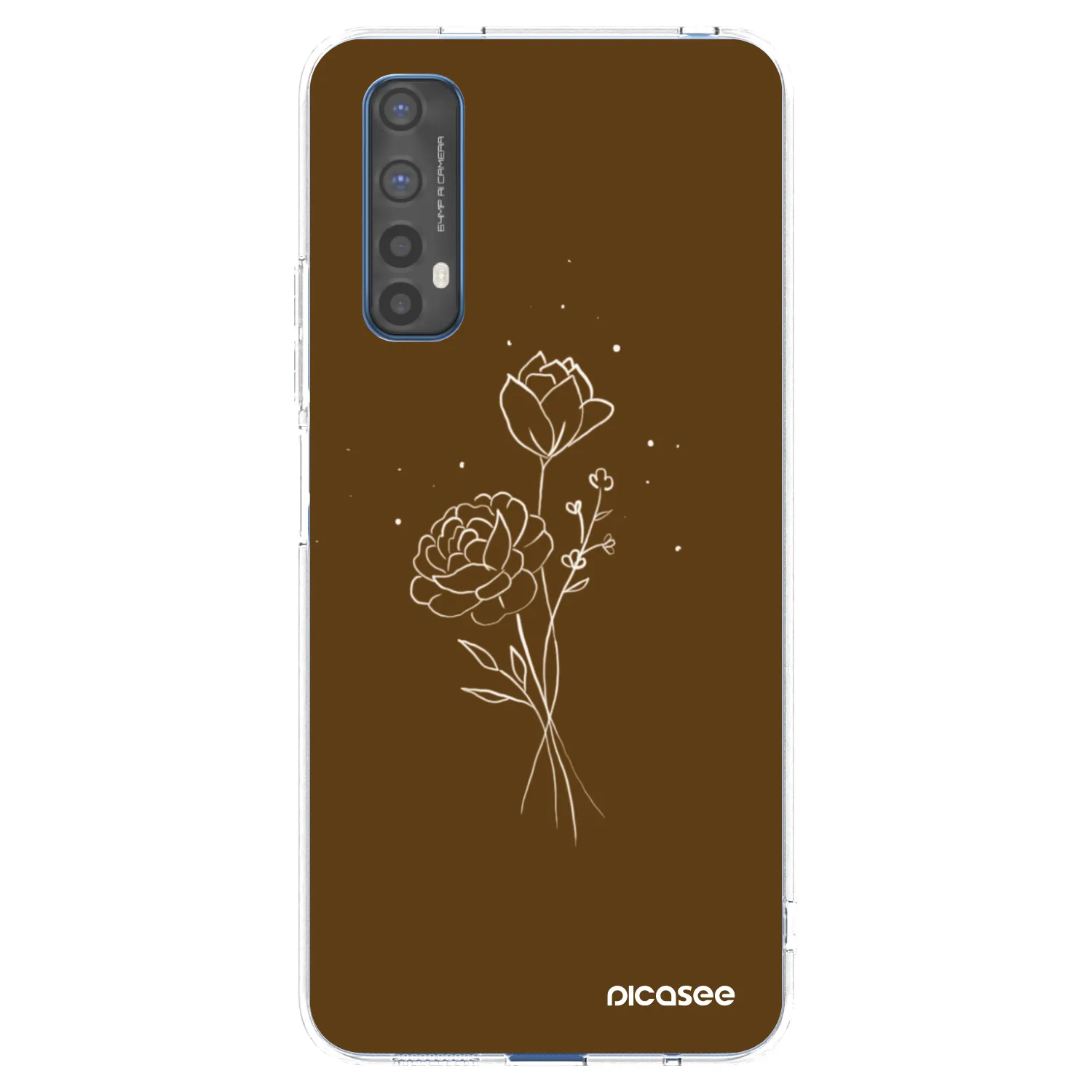 Picasee silikónový prehľadný obal pre Realme 7 - Brown flowers