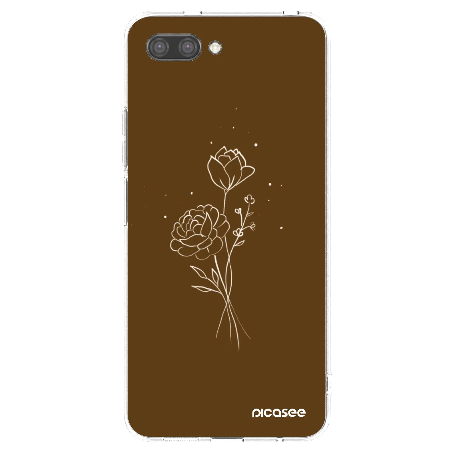 Picasee silikónový prehľadný obal pre Honor 10 - Brown flowers