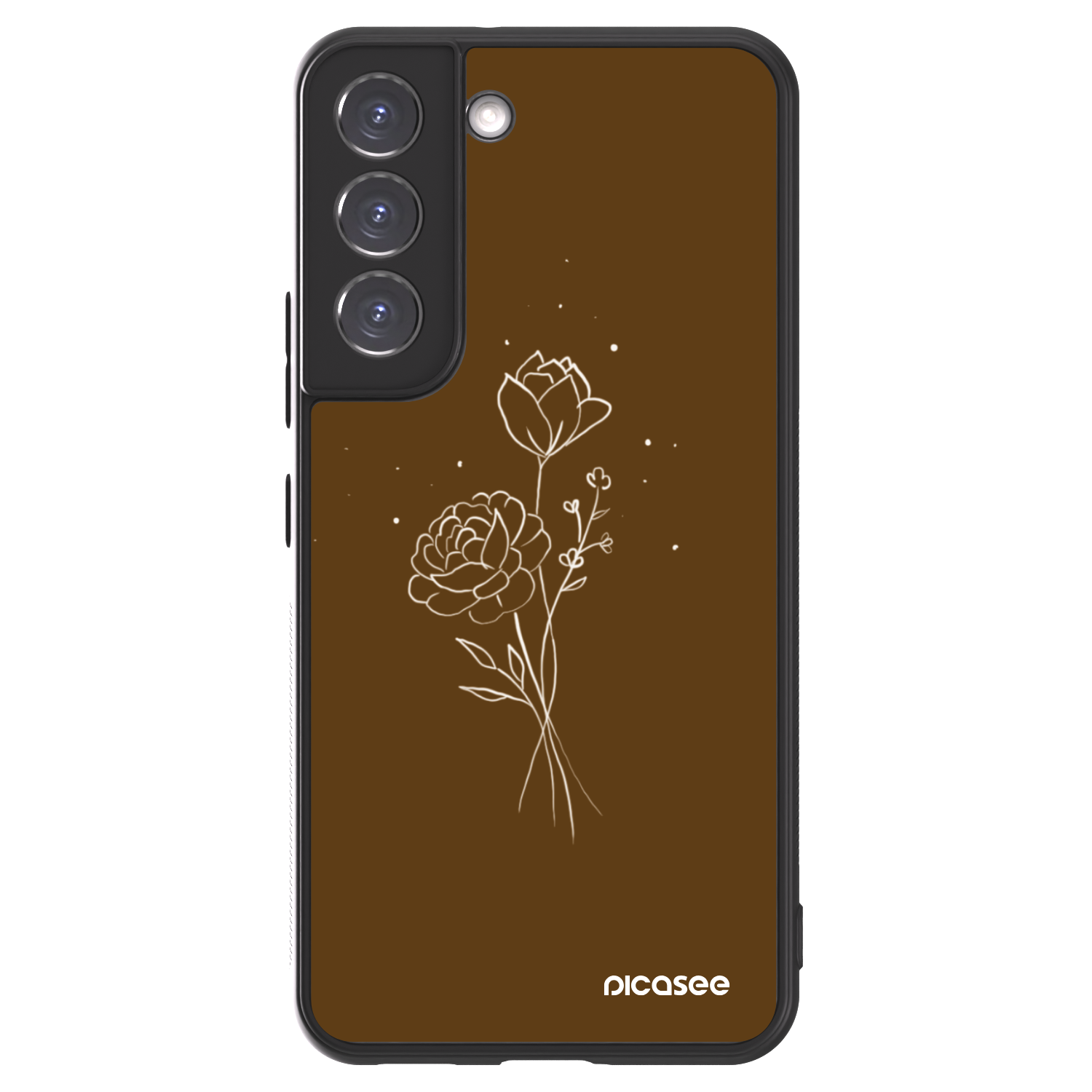 Picasee ULTIMATE CASE pro Samsung Galaxy S22 5G - Brown flowers