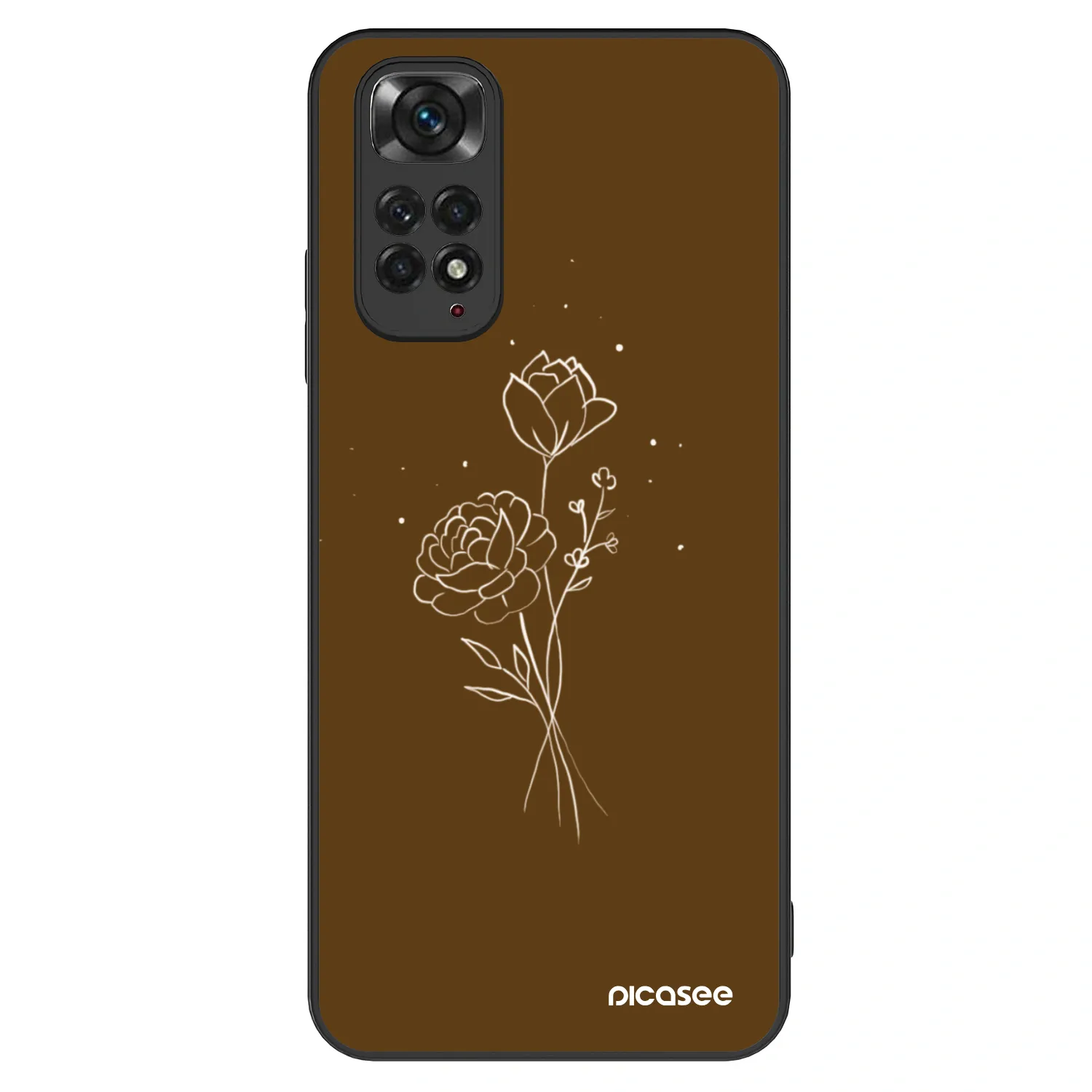 Picasee ULTIMATE CASE pro Xiaomi Redmi Note 11 - Brown flowers