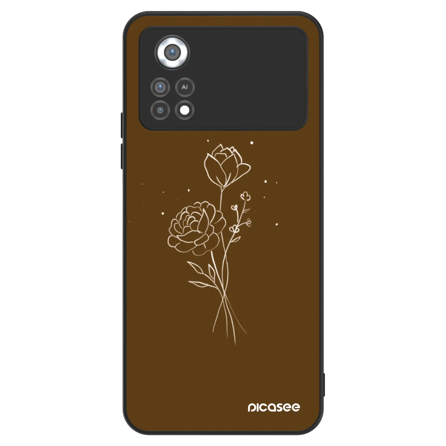 Picasee ULTIMATE CASE pro Xiaomi Poco X4 Pro 5G - Brown flowers