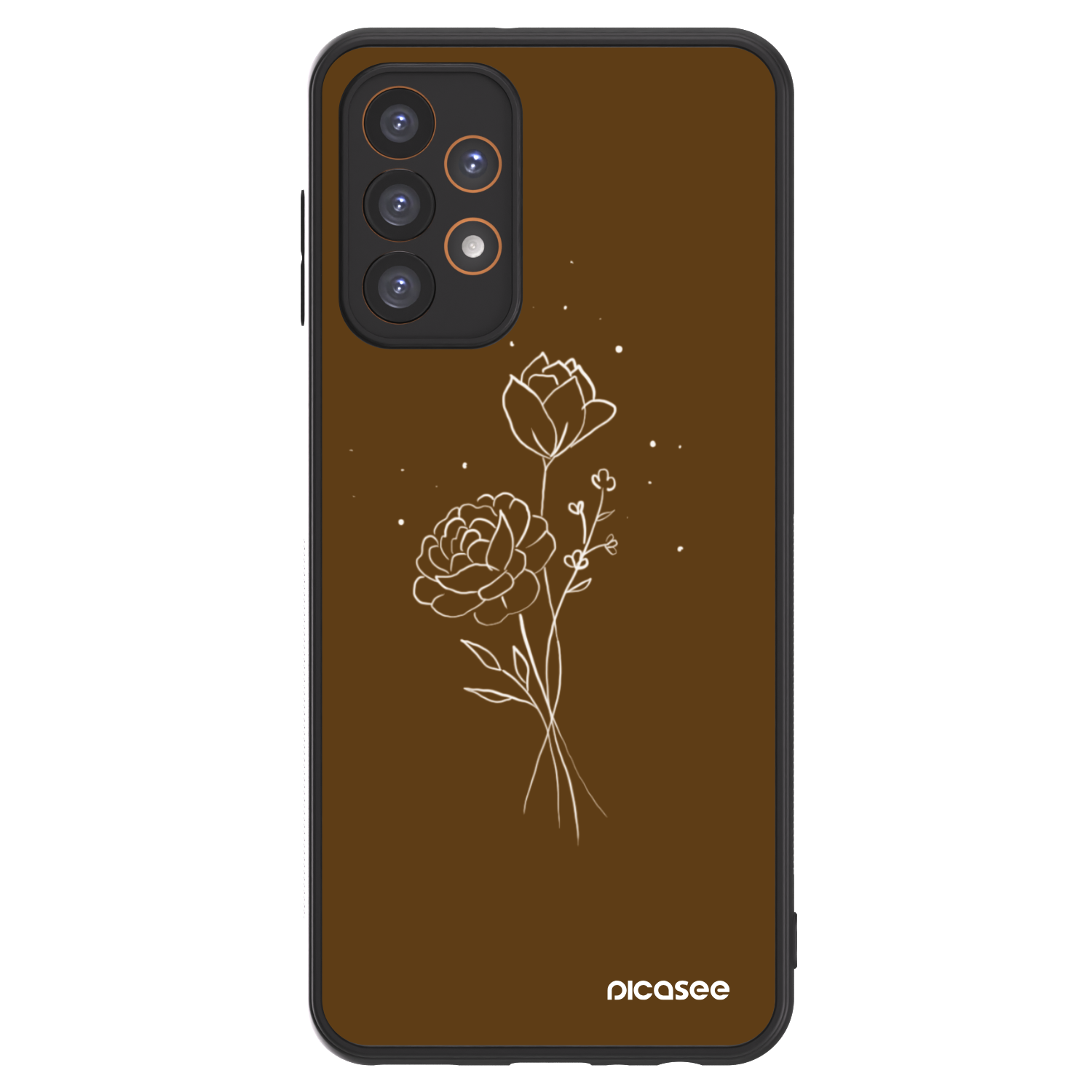 Picasee ULTIMATE CASE pro Samsung Galaxy A23 A235F 4G - Brown flowers