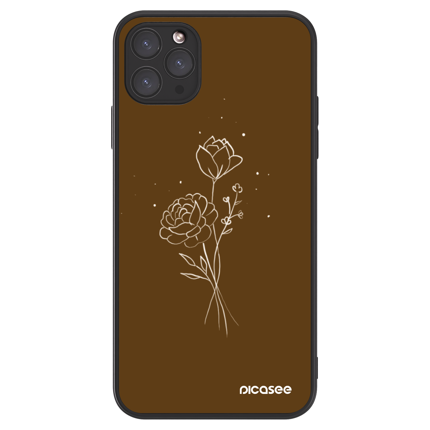 Picasee ULTIMATE CASE MagSafe pro Apple iPhone 11 Pro Max - Brown flowers