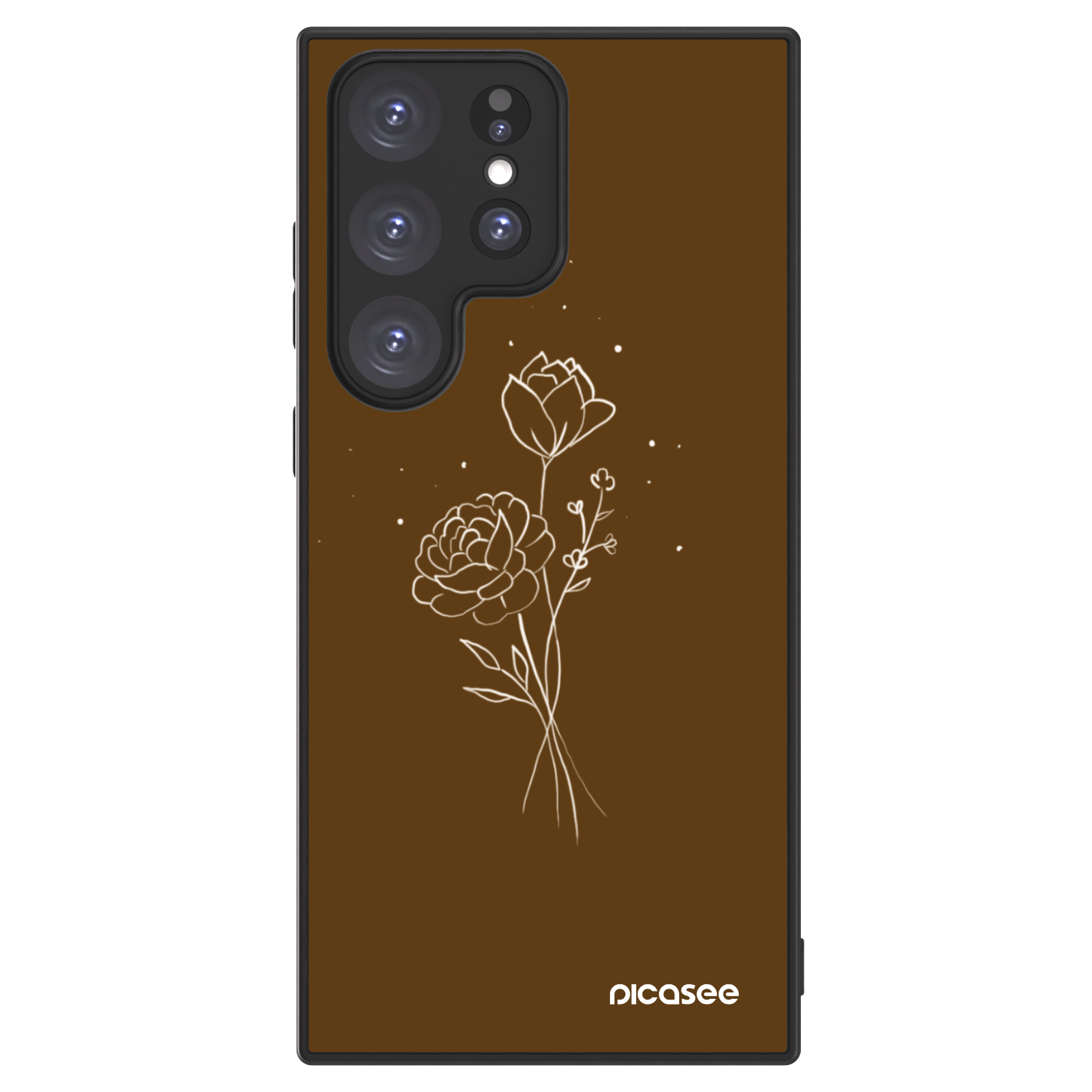 Picasee ULTIMATE CASE pro Samsung Galaxy S23 Ultra 5G - Brown flowers
